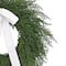 22" Artificial PE Cypress Christmas Wreath with Bow